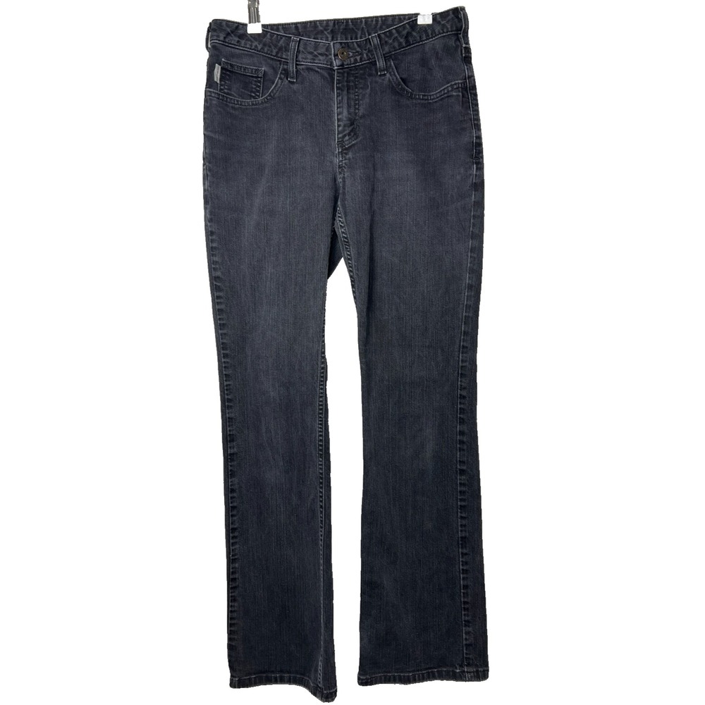 Carhartt Women's Gray Denim Jeans Sz 6x32 MidRise Straight Leg Workwear MSRP $59